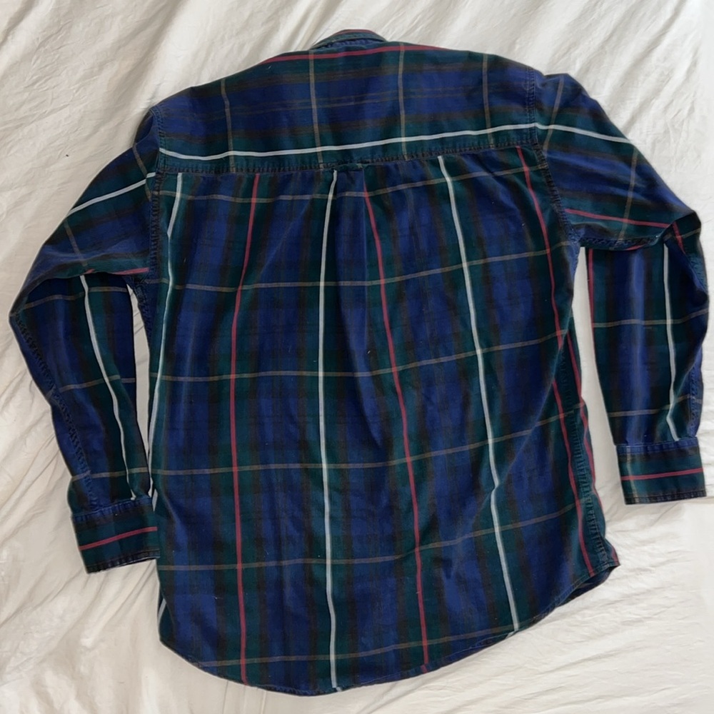 VNTG Chaps Ralph Lauren 100% Long Sleeve Plaid Button Up - Picture 5 of 5